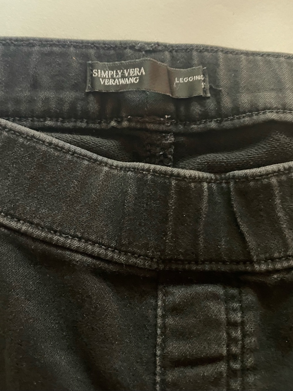 Simply Vera Vera Wang Black Stretch Leggings Size S - Picture 4 of 6